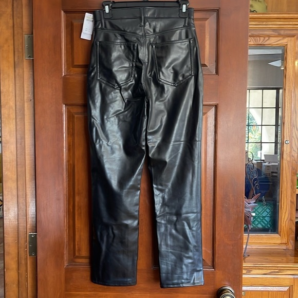 Abercrombie and Fitch vegan leather ultra high-rise straight ankle pant size 26 - Picture 6 of 6